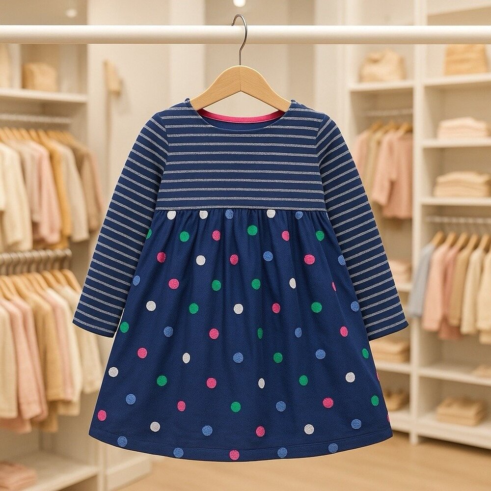 Mini Boden Polka Dot Sparkle‎ Tulle Dress Holiday Special Occasion Event 6-7y